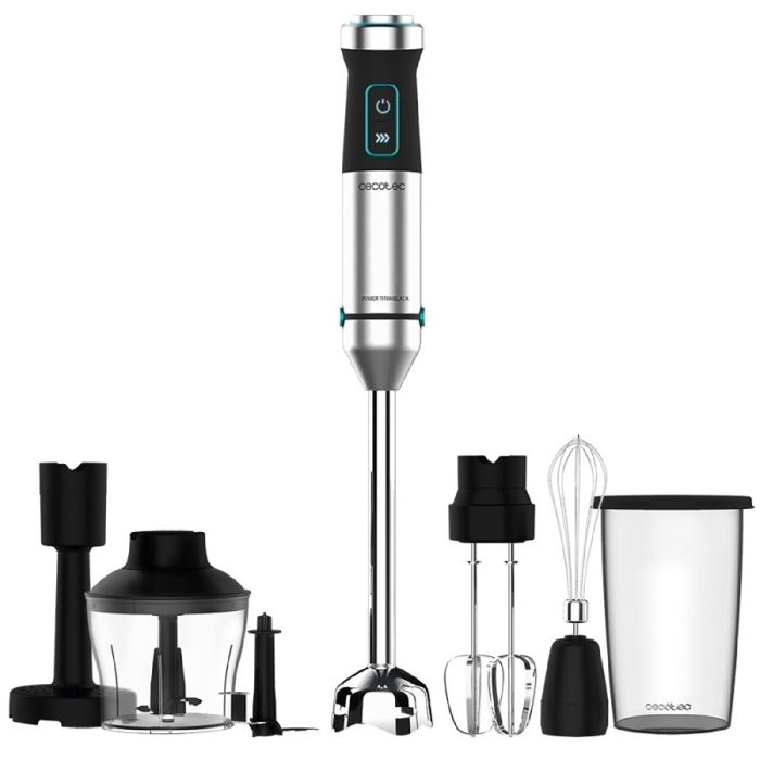Mixeur plongeant - Cecotec - Power TitanBlack 1500 XL - 1500 W - Anti-éclaboussures - 800 ml