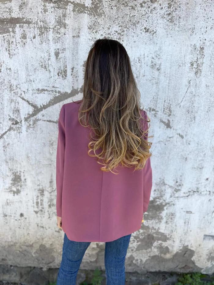 Women's Fashion Solid Color Long-Sleeved Suit Jacket