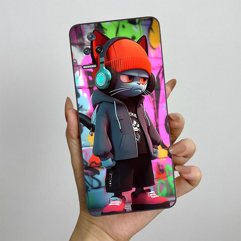 For Xiaomi Poco F4 Phone Case POCOF4 5G Silicone Soft TPU Protective Back Cover Casing Painted Printing Shockproof Shell