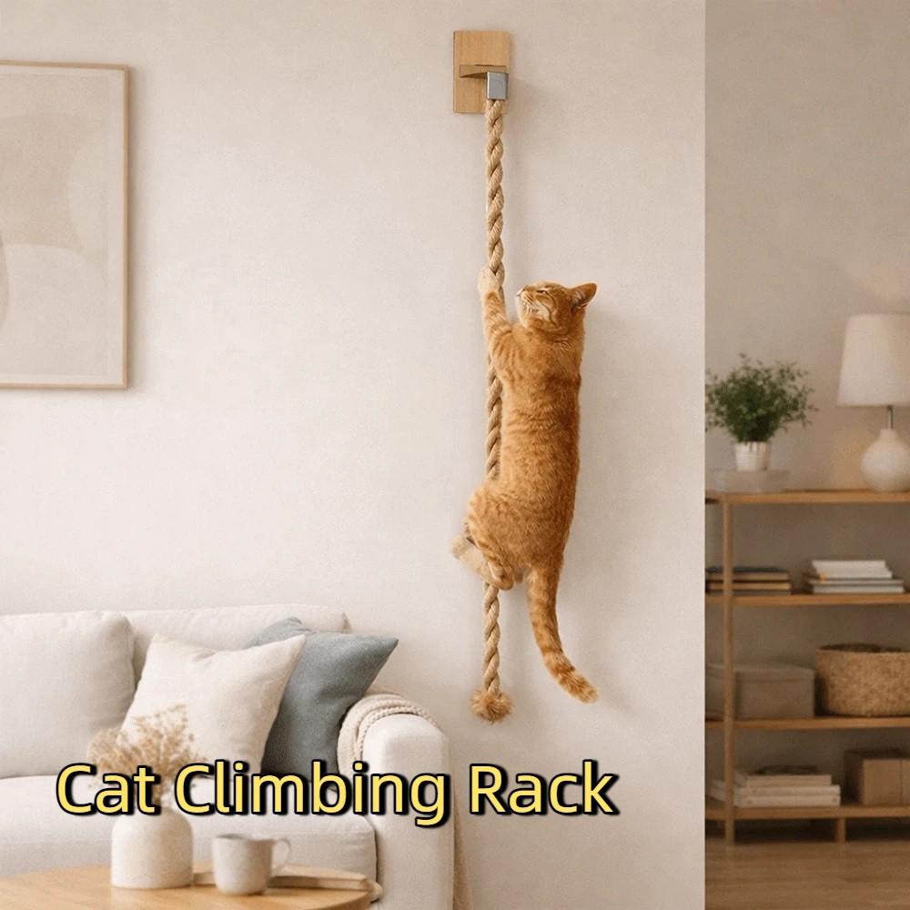 Bite Resistant Cat Scratch Rope Screw Fixation Cat Wall Rope Rack Sisal Rope Cat Climber  Play
