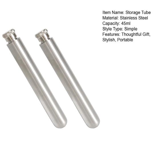 Contenitori Metallici Ermetici per Vino 1.5oz Acciaio Inossidabile Fiaschetta Tubo per Vino Portatile Bottiglia per Liquori per Whiskey Vodka