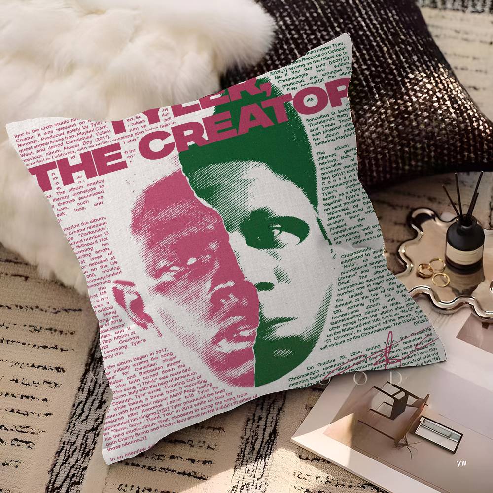 Tyler The Creator 45*45cm Cushion Cover Pillow Cover Decor Pillowcase Home Pillowcase for Couch Pillow