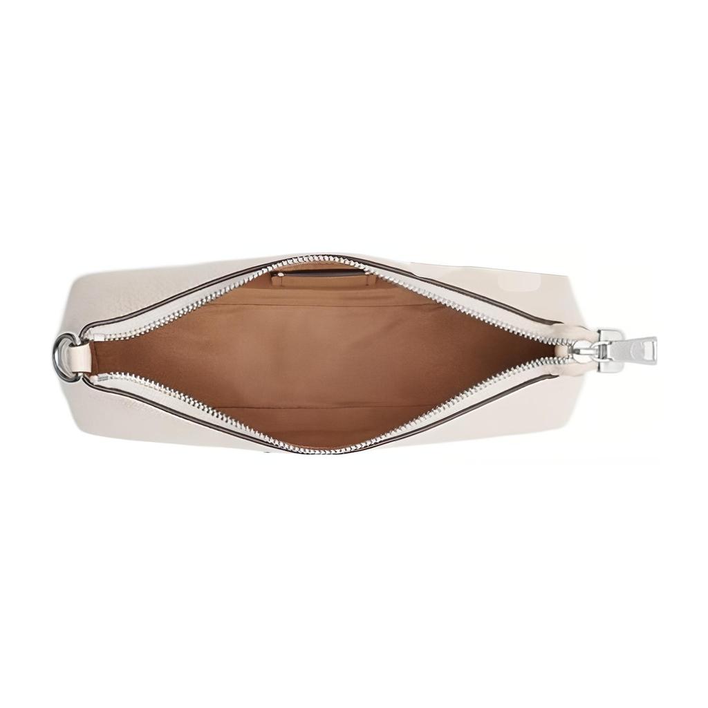 New COACH Charlotte Grain Leather Shoulder Bag, Portable Crossbody Bag Women's White CL407-SVHA