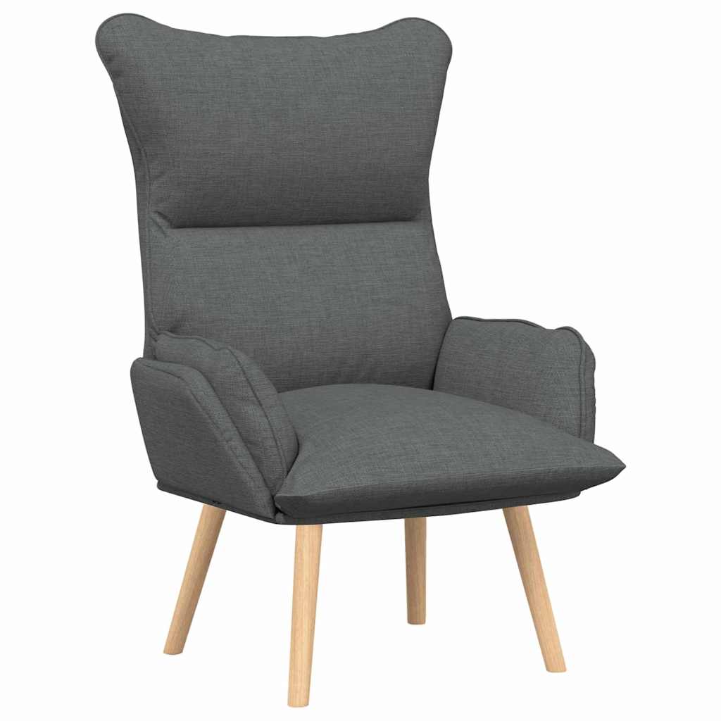 Armchair Dark Grey 69 x 74 x 93 cm Fabric and Plywood