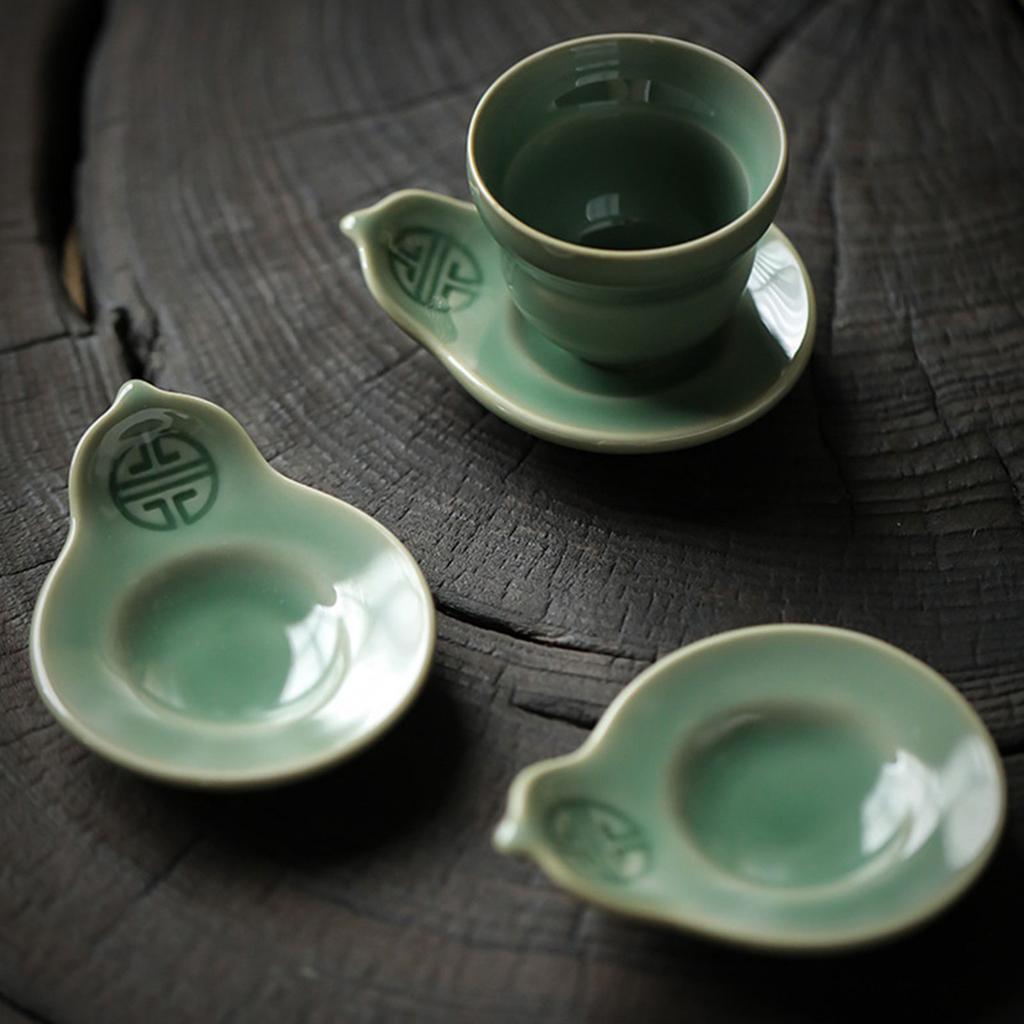 Ceramic Tea Set Vintage Handle-less Ceramic Teaware For Brew Loose Oolong/Puerh Tea
