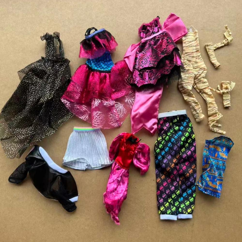 1/6 Schlanke Monsterpuppe DIY Ankleideset Buntes Tanzpuppen Outfit Mantel T-Shirt Hose Rock Kreatives Spielzeugpuppen Zubehör