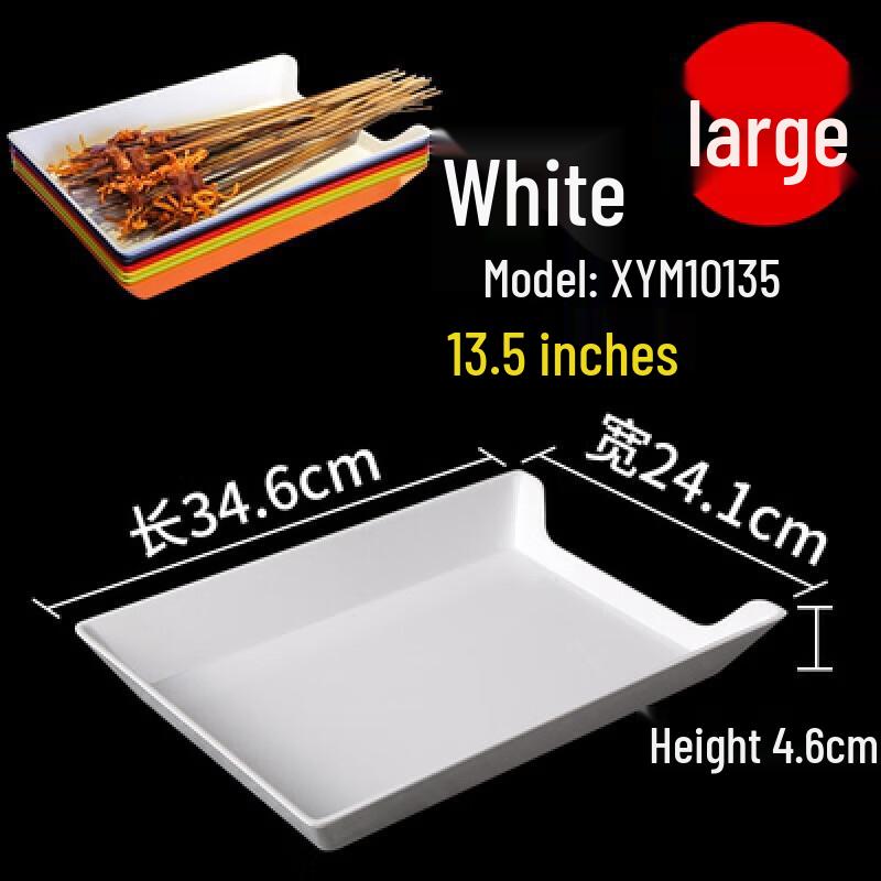 Rectangular Plastic Serving Trays (10-Pack) Large