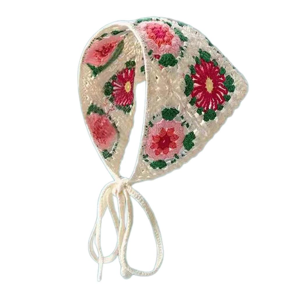 Crochet Hair Bandana Headbands Hair Styling Decor Headscarf Head Kerchief