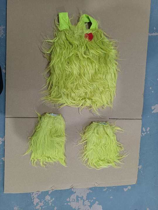 New Christmas Costumes Children's Christmas Dress Up Green Hair Glynch Costume Skirt