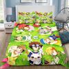 Digimon Cartoon 3D-Printed Bedding Set—Includes Duvet Cover and Pillowcases—Available for Single, Double, King, and Queen-Sized