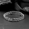 Men's Retro New Women's Carved Tang Grass Pattern Cuban Couple Bracelet