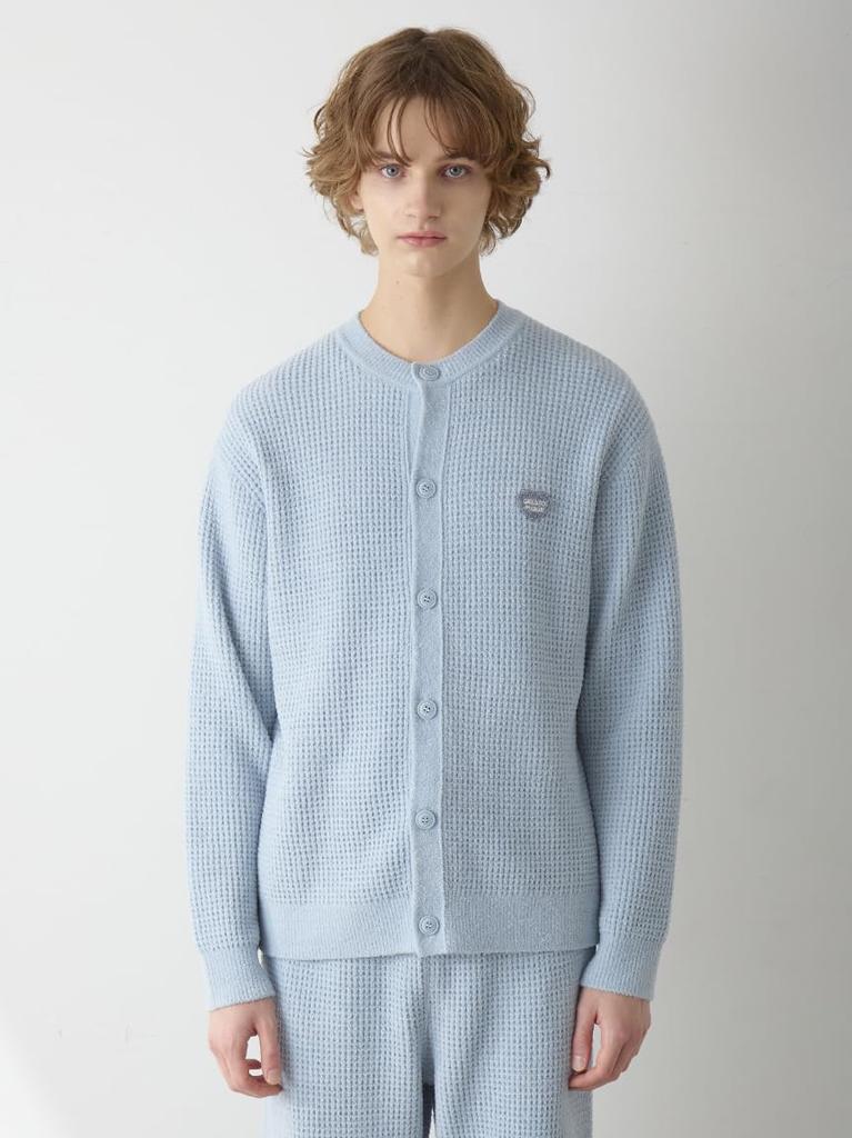 Waffle Knit Cardigan PHNT255929BLUM [HOMME]