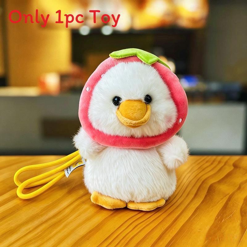 Duck Stuffed Animal With Summer Hat For Birthday Gift And Collection