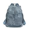 Women's Multifunctional Shoulder Bag PU Large Capacity Travel Backpack