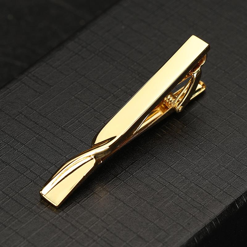 Módní pánská obchodní kravatová spona Svatební Jednoduchá Zlatá Stříbrná Vysoce kvalitní Spona na oblek