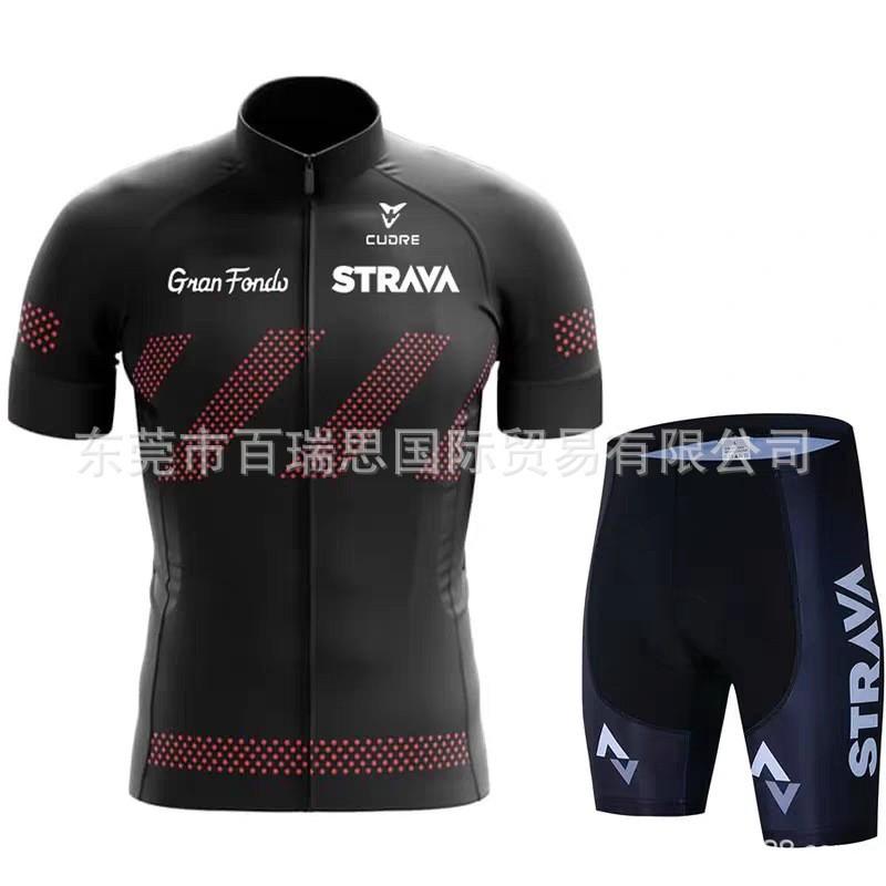 Mens Cycling Jersey Set Short Sleeve Quick Dry Breathable Road Bike Apparel Ride