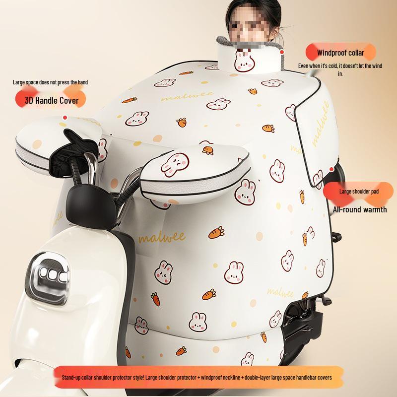 2025 Winter Extra Thick Waterproof Fleece Lined Electric Motorcycle Windshield Cover