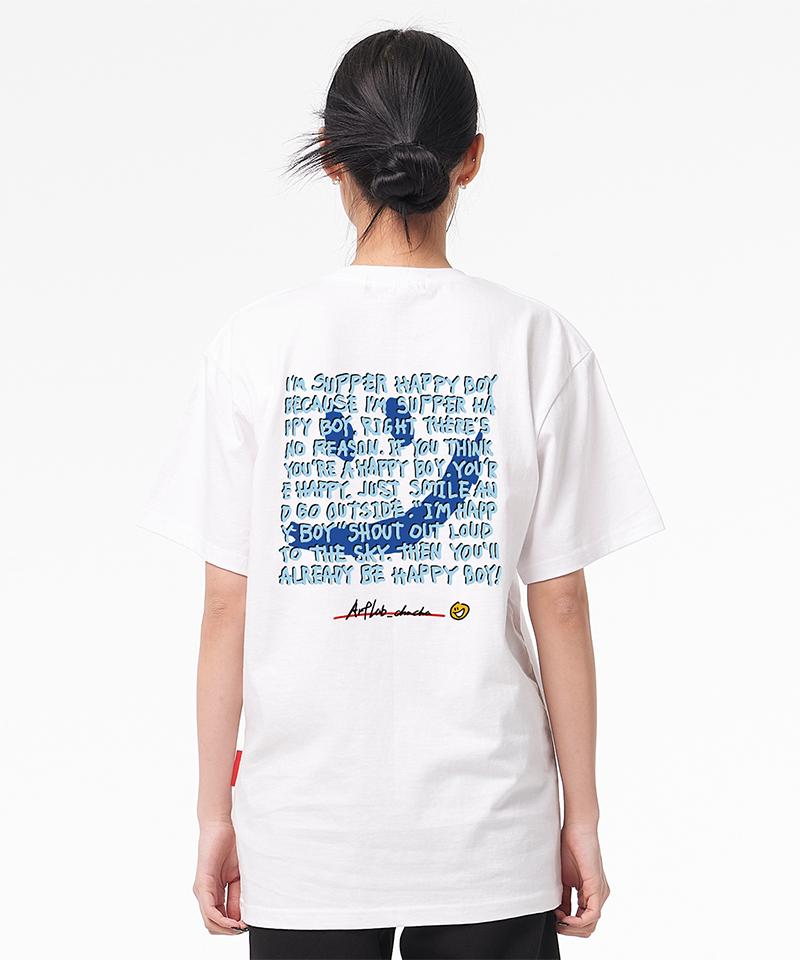 ARTISTWEAR [Atw X Art Lab Chacha] Super Happy Short Sleeve T-Shirt