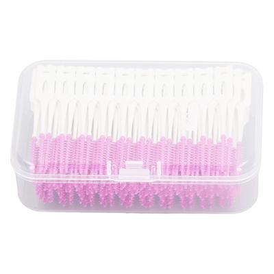 200Pcs Interdental Brush Disposable Soft Silicone Dental Cleaning Floss Toothpicks for Oral Care