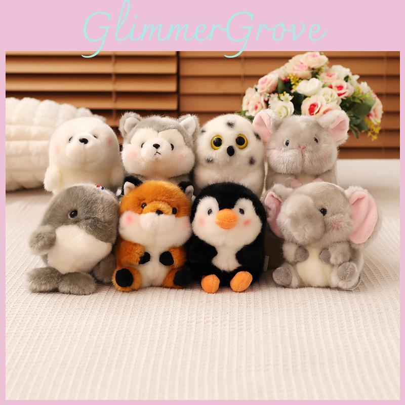 Rozkošná plyšová zvířátka klíčenka měkká hračka k narozeninovému dárku s roztomilým designem husky