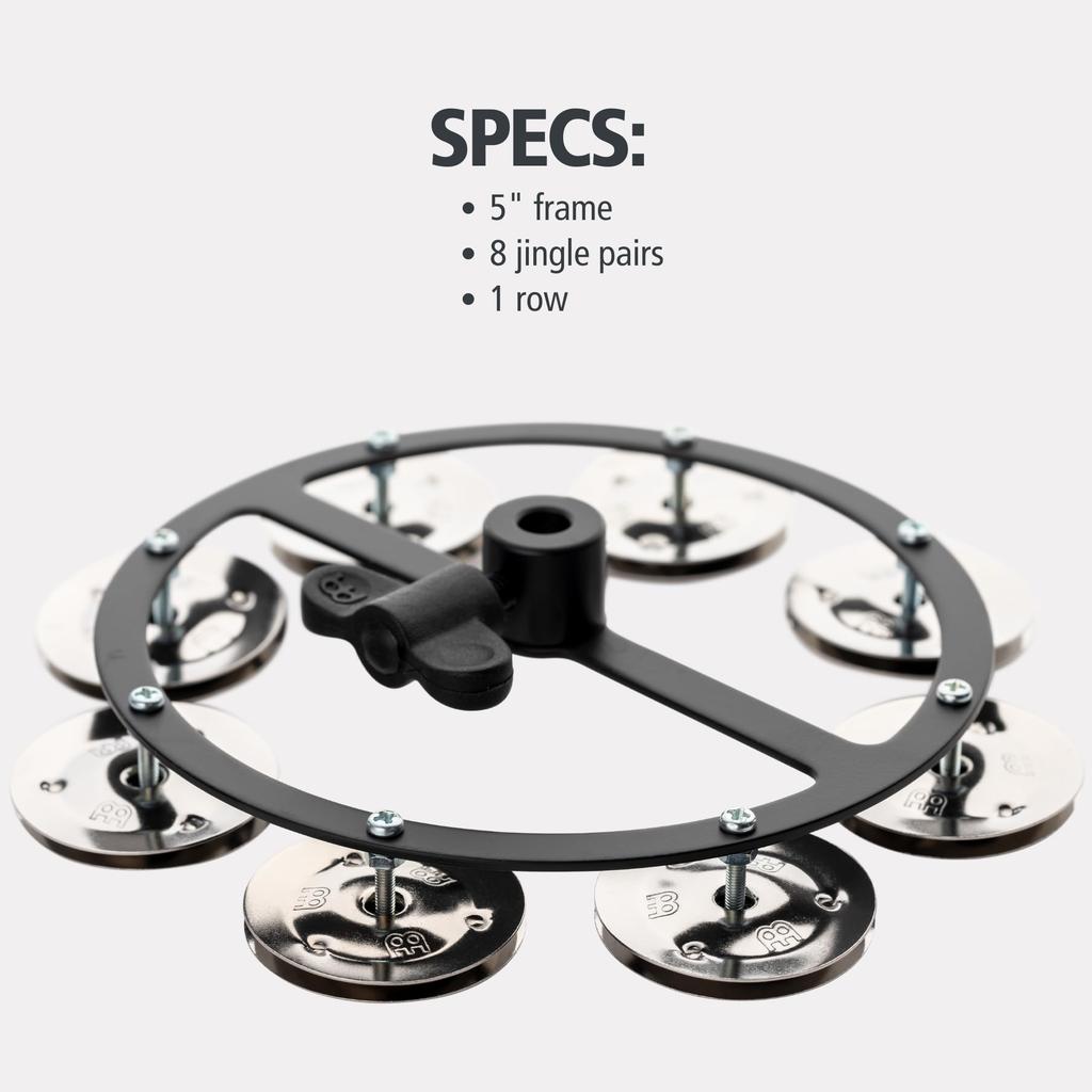 MEINL Percussion Headliner Series Hihat Tambourine Stainless Steel 1-row HTHH1BK [Domestic Genuine Product]