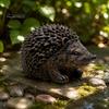 Cute Hedgehog Ornament for Patio Resin Statue Storage Ornament, Waterproof Box Keys Garden, Realistic Animal Figurine Indoor Outdoor Landscape