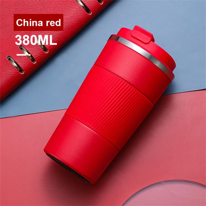 380ml/510ml Coffee Thermos Mug Leak-Proof Non-Slip Car Vacuum Flask Travel Thermal Cup Double-wall Stainless Steel Water Bottle