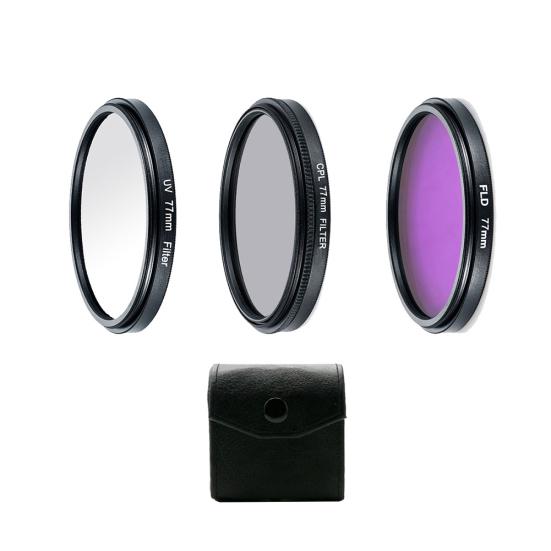 Professional UV CPL Polarizer FLD Photo Photography Filter Kit for SLR Camera