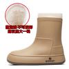 Rain Shoes Women's Fashion Wear Rain Waterproof Non-slip Soft Sole Student Short Rain Boots Velvet Warm Water Shoes