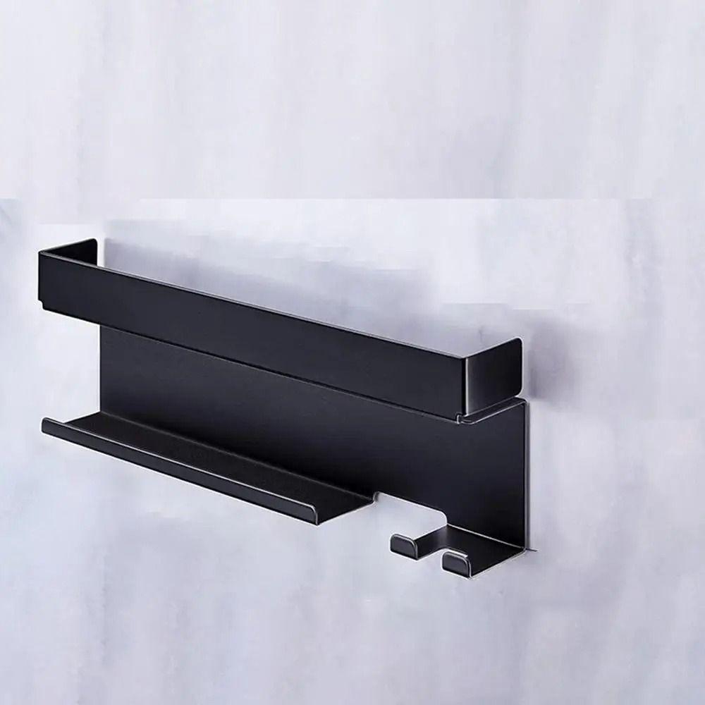 No Drill Wall Mounted Storage Rack Bathroom Shelf Bathroom Hair Dryer Sorting Rack  Straightener
