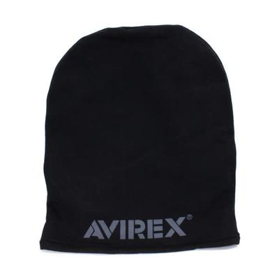 AVIREX AVIREX REVERSIBLE Knit Cap for Men and a Popular and Trendy Brand for Perfect As a Day Gift Women, Fall/Winter, Father's (Black)