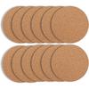 12Pcs Cork Coasters, 4" Self-Adhesive Cork Backing for Coasterss, Natural Brown Coaster for Drinks In Office, Home or Cottage