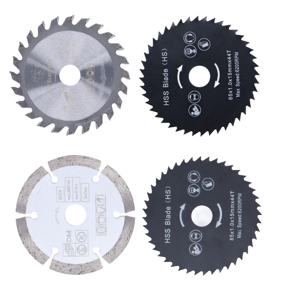 4pcs 3-3/8 Inch Diameter Mini Circular Saw Blade Circular Saw Blade Set  For Wood Plastic