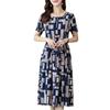 Plus Size Polka Dot Ice Silk Short Sleeve Summer Dress for Women