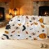 Plush Flannel Throw Blanket, Machine Washable Soft Warm Cozy Blanket for Home, Office Napping, Christmas & Halloween Decoration