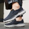 Men’s Outdoor Canvas Shoes Sneakers Driving Shoes Casual Slip on Wide Head Shoes for Farther Plus Size