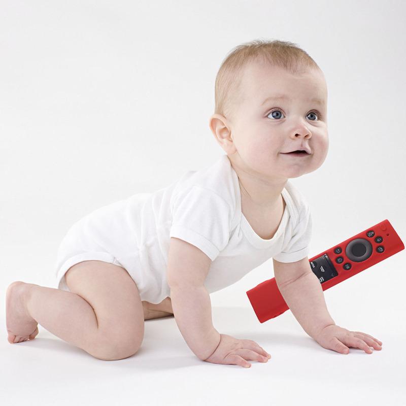 Smart TV Fernbedienung Fall Silikon Anti-Rutsch-Abdeckung kompatibel für 2022 Samsung Tm2280ecobn59