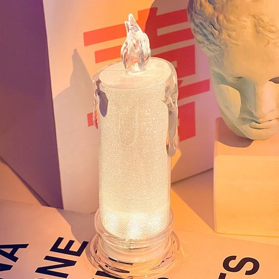 Candle Shape Electronic Fashion Lamp Flameless Party Home Plastic Christmas Event Decoration Tea Light Home KTY