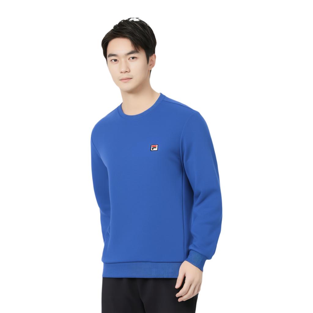 Fila Tênis Esportivo Casual Clássico Macio Antibacteriano Tricotado Pulôver Moletom Masculino Moletom Dourado Azul A11M543222FRB