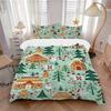 3pcs Christmas Holiday Gift, Gingerbread House Bedding Set with 1 Quilt Cover and 2 Pillowcases (No Core), Festive Decorative Polyester Fabric
