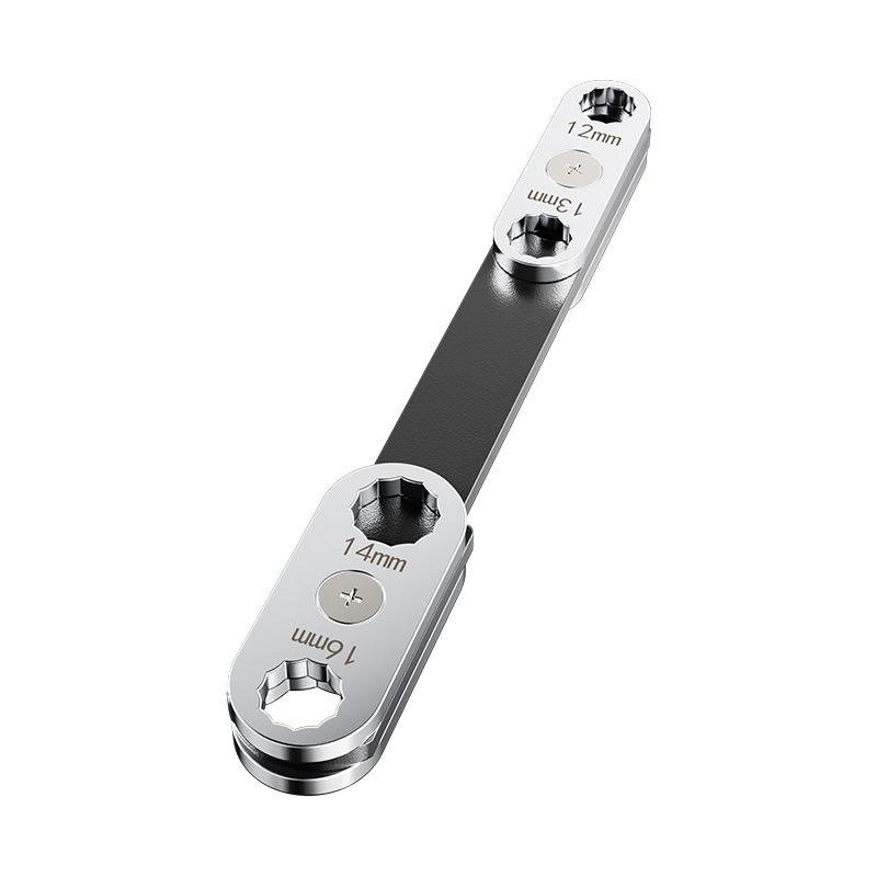 8-in-1 Dual-Use Rotatable Wrench: Open & Box-End Multifunction Auto Repair Tool