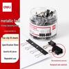 Deli 15mm Black Metal Long Tail Clips, 60-Pack