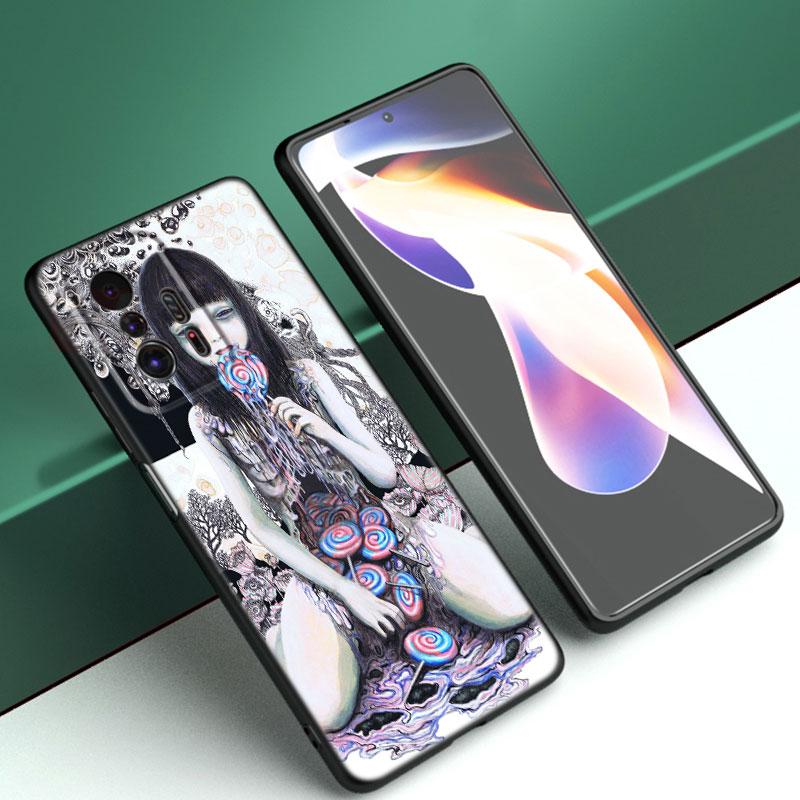 Shintaro Kago Horror Cartoon Phone Case For Xiaomi Mi A2 8 9 SE Note 10 10T 11 12 Lite 9T 11T 12S 12T Pro A3 6X 12X Black Cover