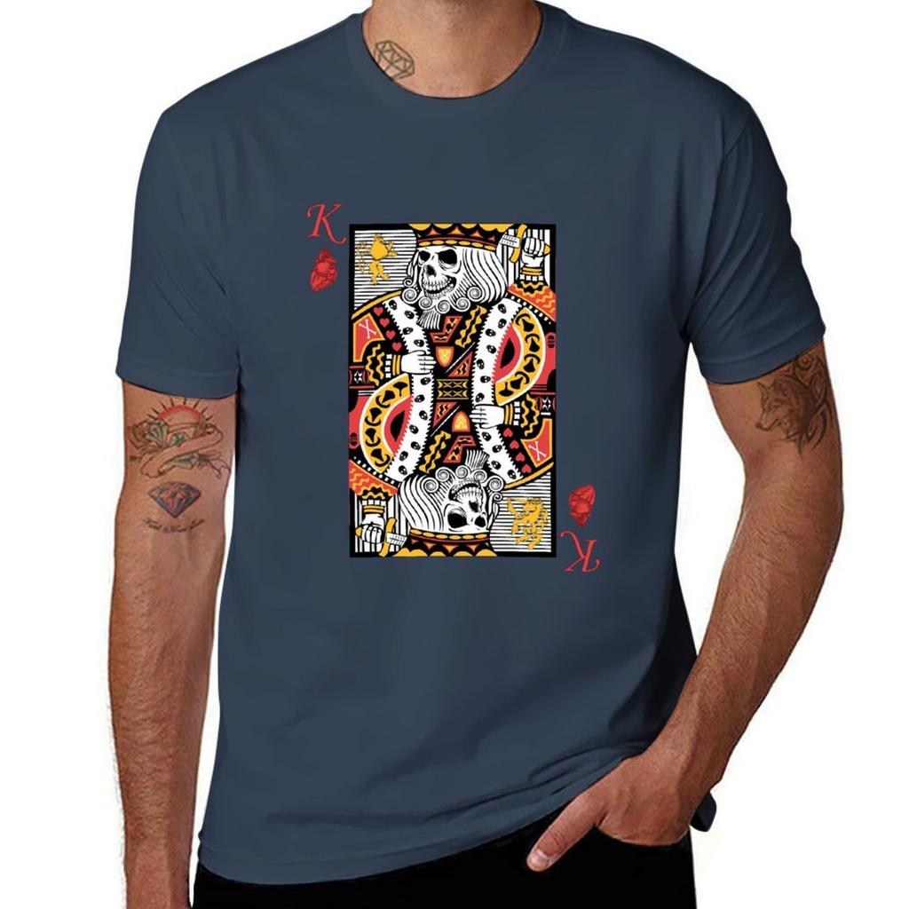 Horror Skeleton King Playing Card T-Shirt Man T Shirts for Men Man T Shirts Graphic T-Shirt
