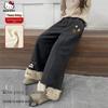 Hello Kitty & Kuromi Girls' Fleece-Lined Denim Pants 2025