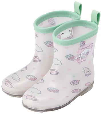 Skater Rain Boots Shoes Boots for Children Cinnamoroll Sanrio Milk with Reflective Tape 15cm RIBT15-A