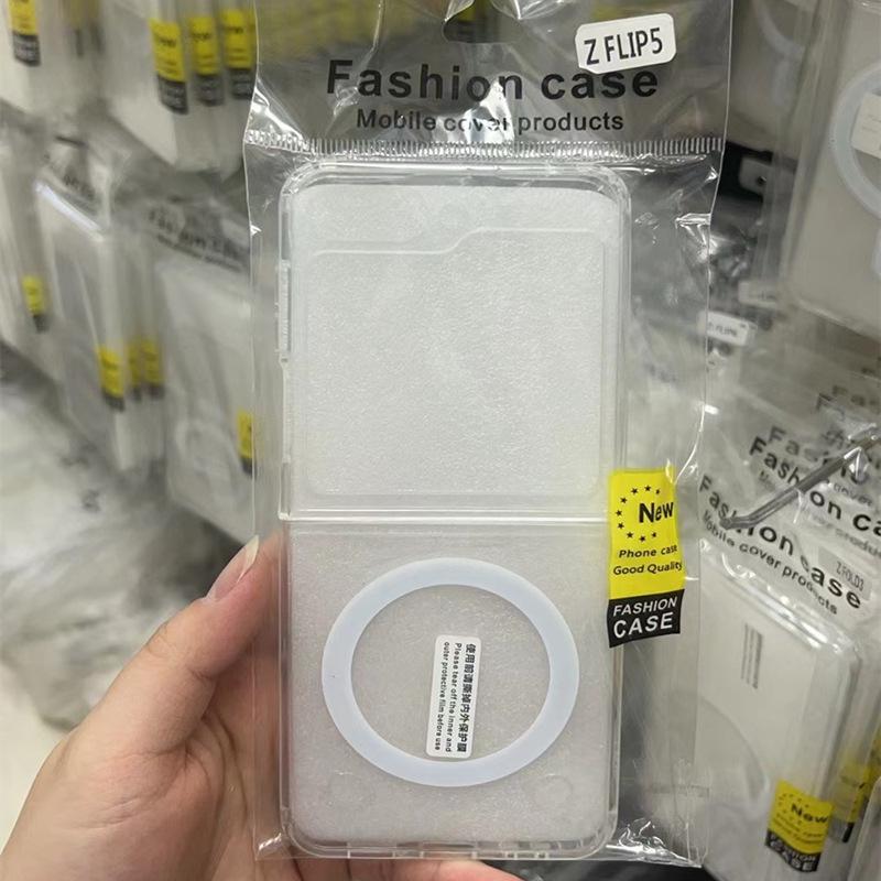 

Прозрачный беспроводной чехол с магнитной зарядкой для Samsung ZFLIP6/5/4/3 и ZFOLD7/5 Z FLIP7