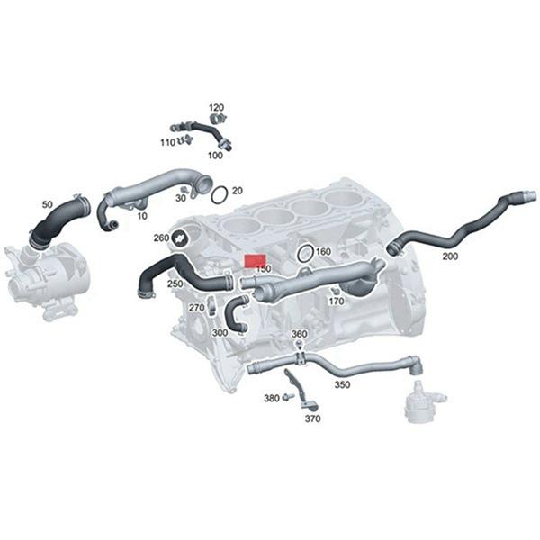 The 2642008600 pipe is suitable for coolant systems in Mercedes-Benz C-Class, CLS, E-Class, and G-Class models.