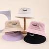 New embroidered fruit bucket hat female export double-sided can wear sunshade basin hat spot