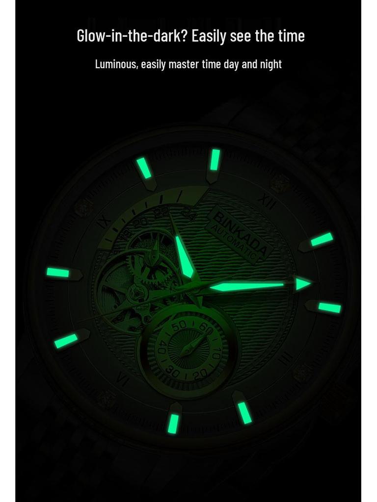 Super Men's Waterproof Automatic Mechanical Multifunctional Watch - Hot Seller